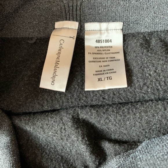 🍉Leggings dark grey fleece lined, seamless thick warm, stretchy, XL, juniors - Picture 2 of 3